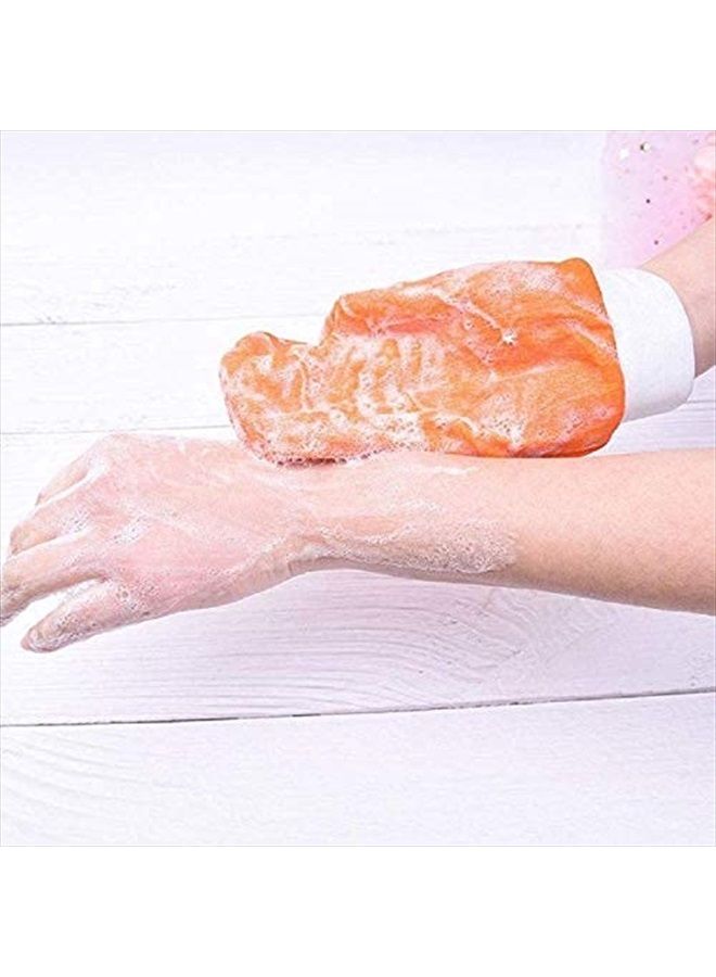 Bastex Exfoliating Bath Washcloth. Genuine Korean Towel Cloth Used for Exfoliating. Exfoliator Scrub Mitten for Bath and Shower Use - 3 Pieces (6.7 inch x 5.2 inch). Comes in Yellow, Pink and Green - Image 4