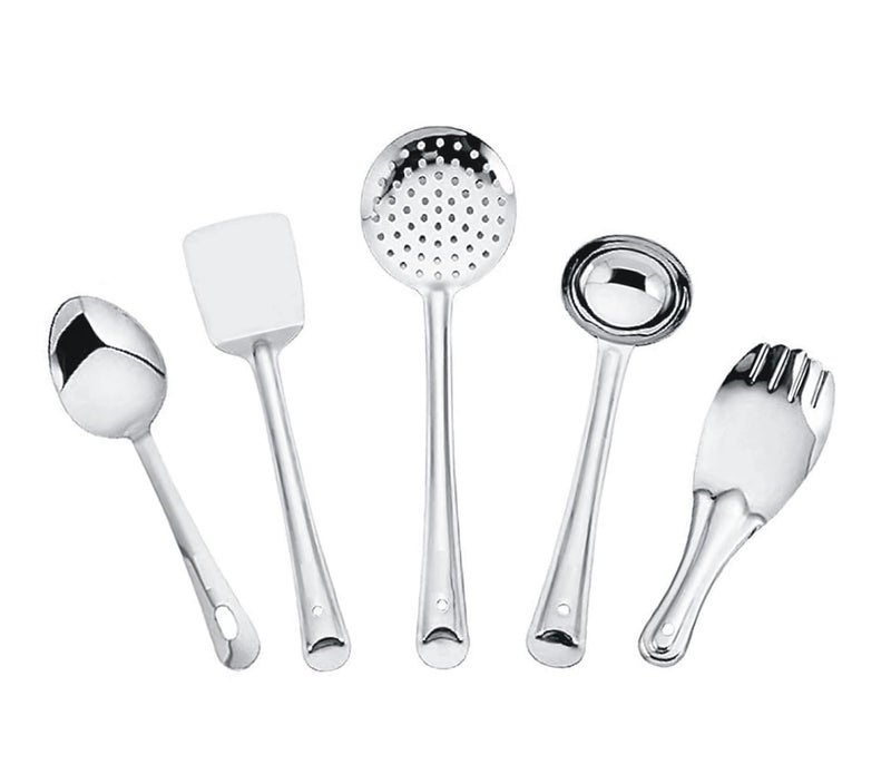 SBA PRIME SBA PRIME Cooking Spoons Set Kitchen Server Serving Tools Pack of 5  - Image 1