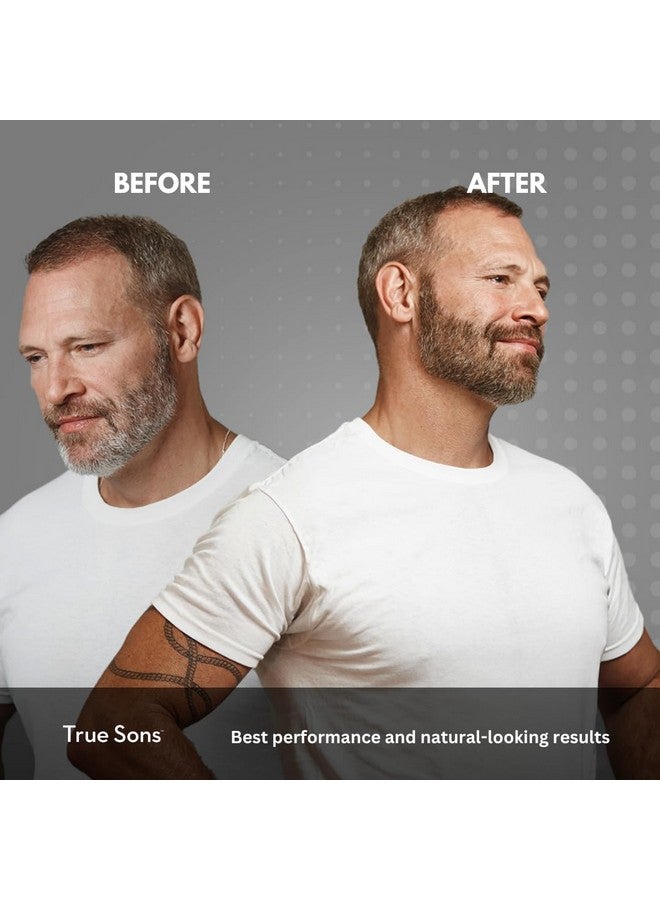True Sons Hair Dye Foam for Men - Natural Look - Effortless, Multi-Use Dye Kit with Instant Color Booster Applicator, Ammonia-Free Formula For Sensitive Skin, Simpler Hair and Beard Dye (Brown Black) - Image 4