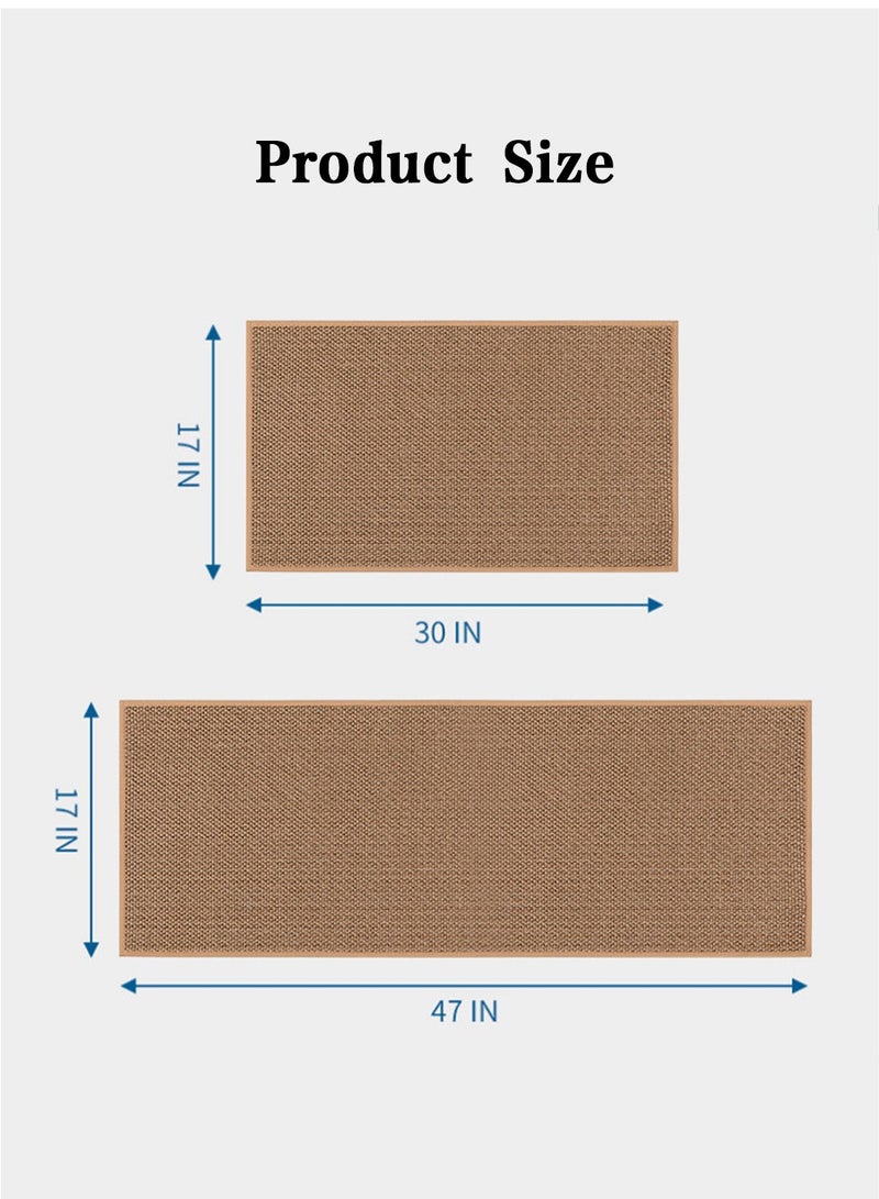 LEOKOR 2 PCS Kitchen Rugs Washable, Non-Slip Kitchen Mats Natural Rubber Kitchen Mats for Floor Runner Rugs Set Ergonomic Comfort Rug for Kitchen - Image 4