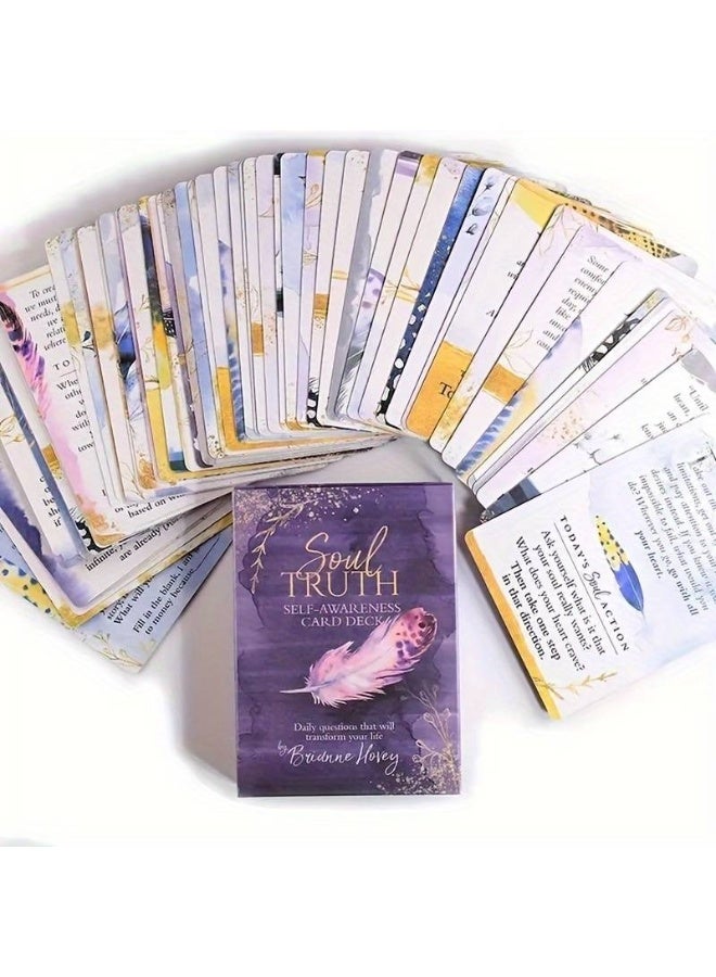 NIBEMINENT 1 صندوق من بطاقات تاروت الوعي الذاتي من سول تروث، تجمع عائلي في العطلة، الاستمتاع بلعب ألعاب الطاولة، مجموعة بطاقات تاروت - Image 3