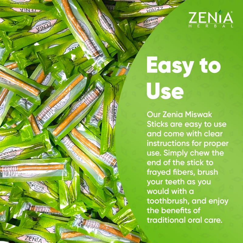 Zenia Sewak Natural Miswak Toothbrush - Vacuum Sealed Natural Flavor Traditional Peelu Toothbrush Stick - for Healthy Gums, Teeth, and Fresher Breath (1 Pack) - Image 2