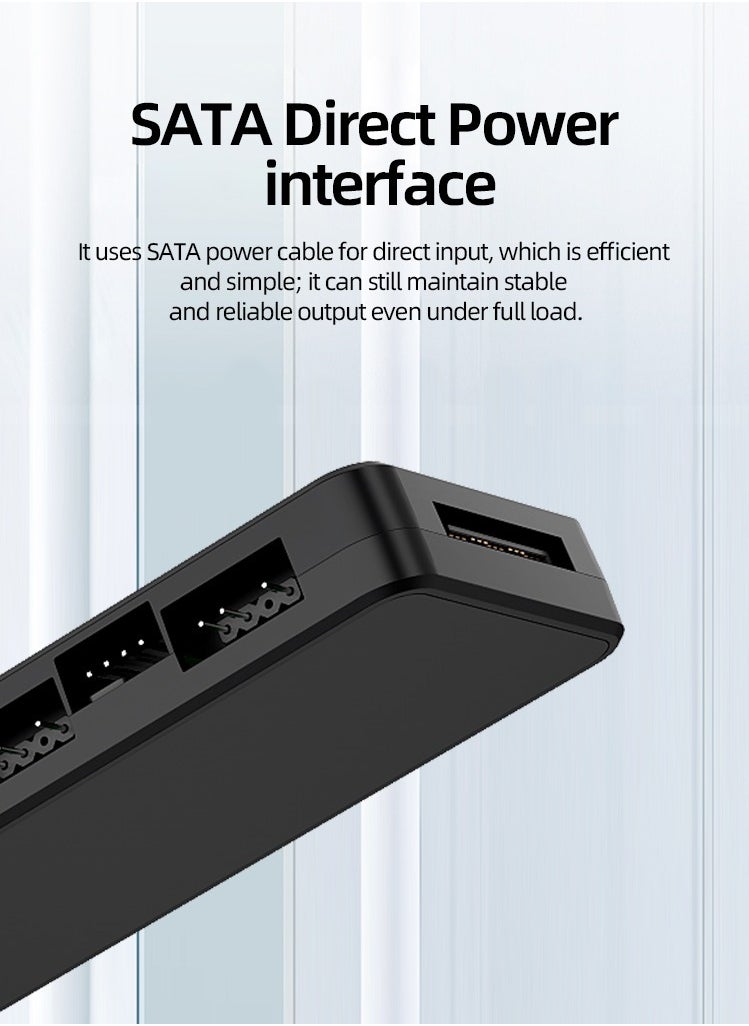 Generic - ARGB Fan Hub, 2 In 1 Portable Fan Hub Adapter, Nine Fan And Nine Led Ports Pc Fan Hub Support, Durable Compact Computer ARGB Fans Splitter, (Black, LP10 Hub With ARGB Controller) - Image 1