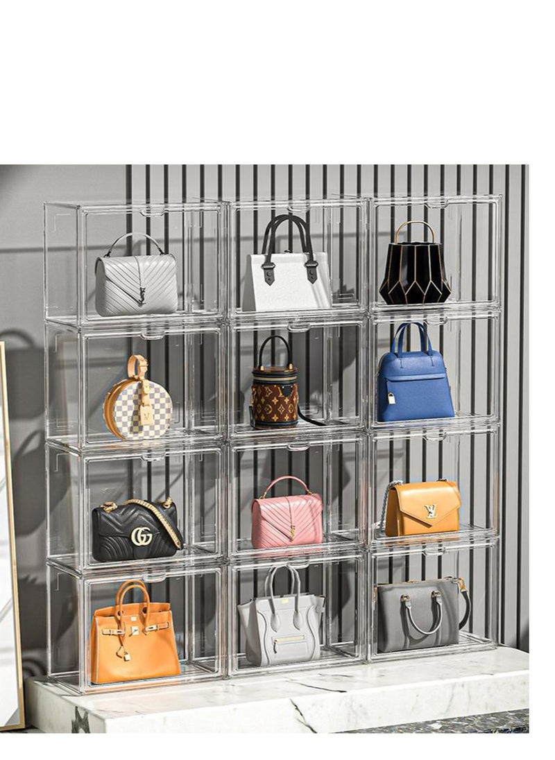 2-Piece Stackable Shoe Organizer Clear Plastic