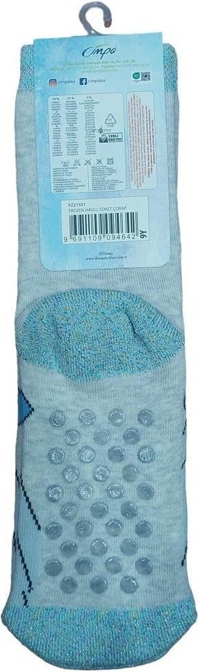 Çimpa Frozen Elsa Non-Slip Sole Winter Towel Kids Socks - Image 3