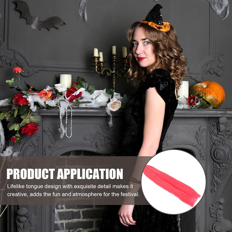 comfrt 3pcs Halloween Fake Tongue Rubber Rubber Long Tongue Horrible Trick Props for Bar KTV Haunted Night Party Cosplay - Image 5