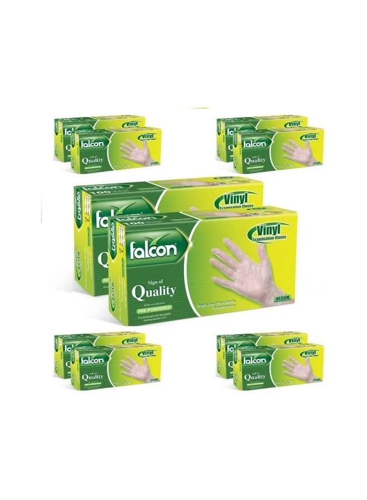 Falcon Falcon Vinyl Gloves - Pre-Powdered (10 Packs x 100 Pieces)  - Image 3