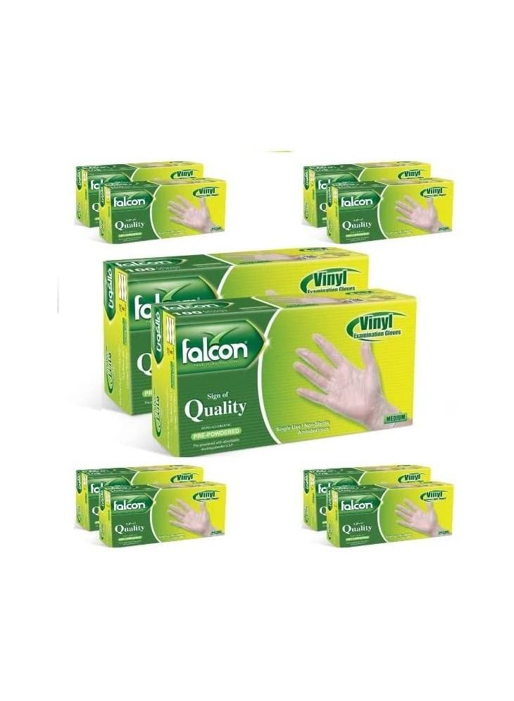 Falcon Falcon Vinyl Gloves - Pre-Powdered (10 Packs x 100 Pieces)  - Image 4