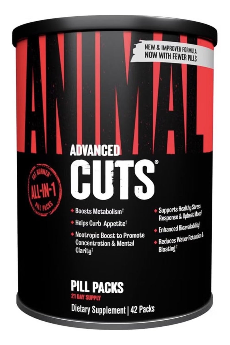 UNIVERSAL Animal Cuts Advanced – Thermogenic Fat Loss & Water Shedding Formula | 21-Day Supply – 42 Packs - Image 1