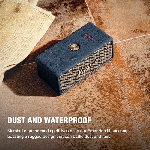 Marshall Emberton III Portable Bluetooth Speaker Rugged WaterproofDustProof Design Loud Stereo Sound Deep Bass Compact and Wireless for Travel and Outdoors Midnight Blue - Image 3