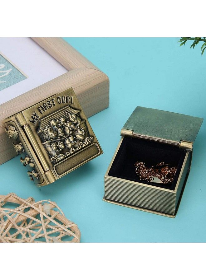Agatige 2Pcs Baby Tooth Fairy Box Baby First Tooth And Curl Keepsake Box Tooth Holder Book Shaped Trinket Box Gift Box For Child Kids - Image 4