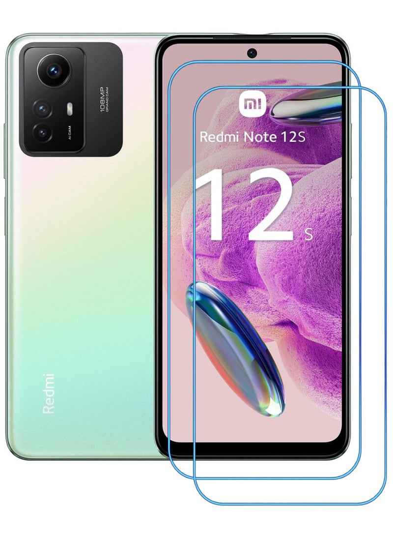 ACLIX 2 Pieces Antistatic ESD Dustproof Premium Quality High Definition Clear Tempered Glass Screen Protector Designed For Xiaomi Redmi Note 12S - Image 1