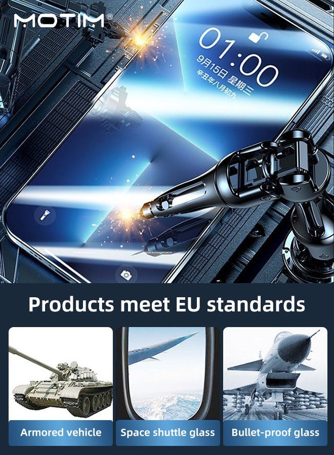 Motim Phone Case for iPhone 14/14 Pro/14 Plus/14 Pro Max, Top-Grade Yellowing-Resistant Anti-Drop Protection Shockproof Heavy Duty Case with Screen Protector Film and Camera Lens Film 3 in 1 - Image 3