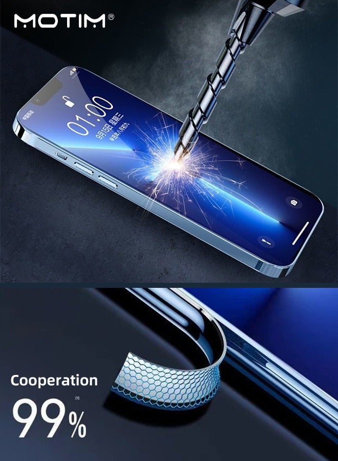 Motim Phone Case for iPhone 14/14 Pro/14 Plus/14 Pro Max, Top-Grade Yellowing-Resistant Anti-Drop Protection Shockproof Heavy Duty Case with Screen Protector Film and Camera Lens Film 3 in 1 - Image 4