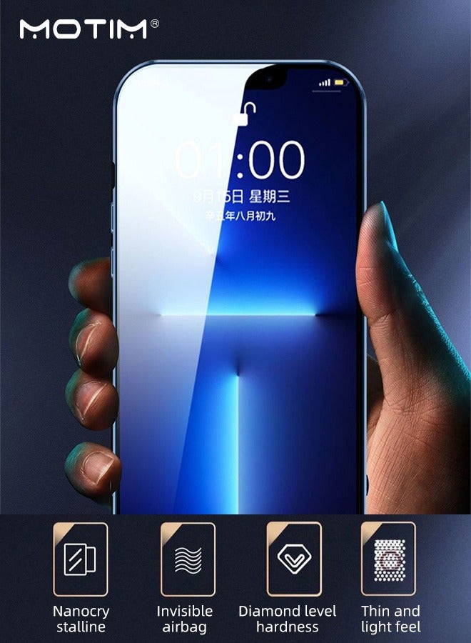 Motim Phone Case for iPhone 14/14 Pro/14 Plus/14 Pro Max, Top-Grade Yellowing-Resistant Anti-Drop Protection Shockproof Heavy Duty Case with Screen Protector Film and Camera Lens Film 3 in 1 - Image 2