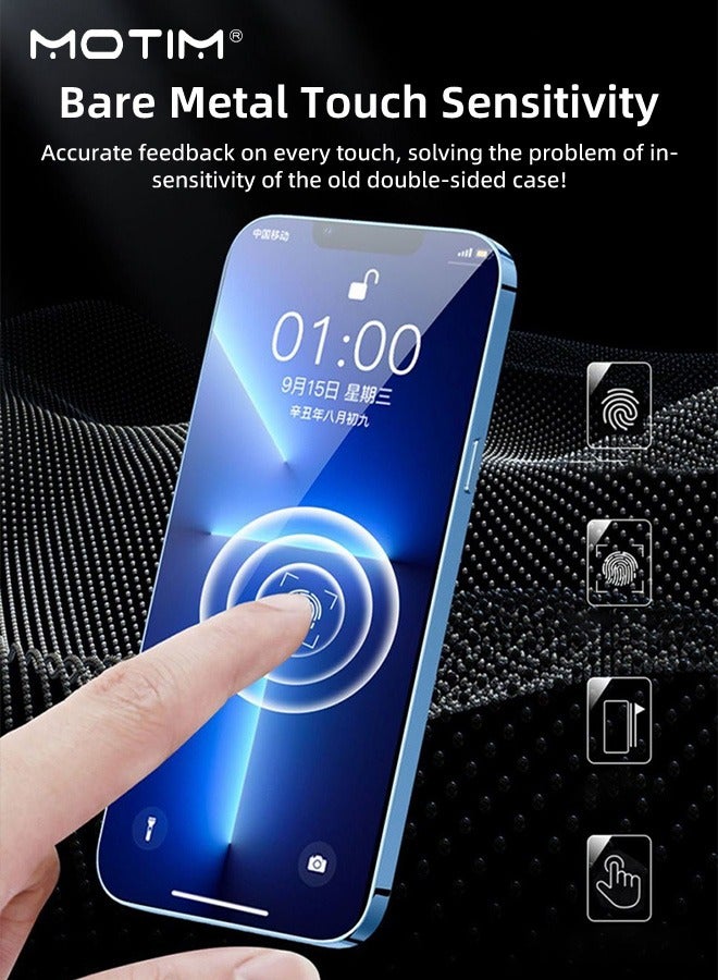 Motim Phone Case for iPhone 14/14 Pro/14 Plus/14 Pro Max, Top-Grade Yellowing-Resistant Anti-Drop Protection Shockproof Heavy Duty Case with Screen Protector Film and Camera Lens Film 3 in 1 - Image 5