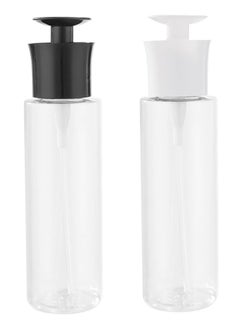Excefore زجاجات مضخة توزيع الكريم للسفر 2-pack، موزعات سائلة من PP نوع دفع، زجاجات صغيرة مدمجة للسفر، توزيع سهل، ملائم للكريمات والسوائل والمزيد  - Image 1