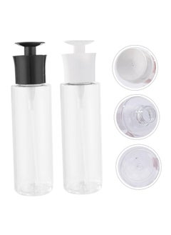 Excefore زجاجات مضخة توزيع الكريم للسفر 2-pack، موزعات سائلة من PP نوع دفع، زجاجات صغيرة مدمجة للسفر، توزيع سهل، ملائم للكريمات والسوائل والمزيد  - Image 4