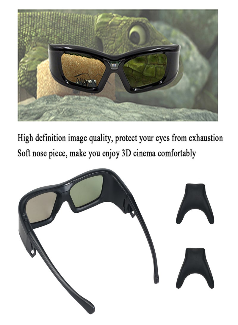GL410 3D Glasses for Projector Full HD Active DLP Link for Optama Acer BenQ ViewSonic Sharp Dell DLP Link Projectors - Image 2