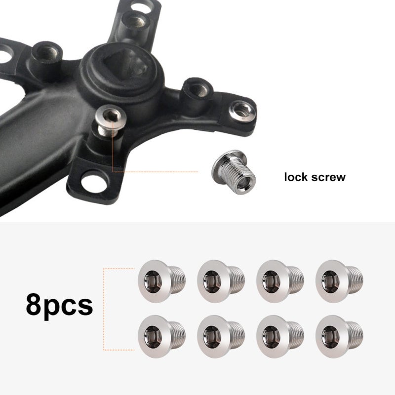8Pcs/Pack Mountain Road Bicycles Chain Wheel Crankset Locking Screws Bolts Parts - Image 3