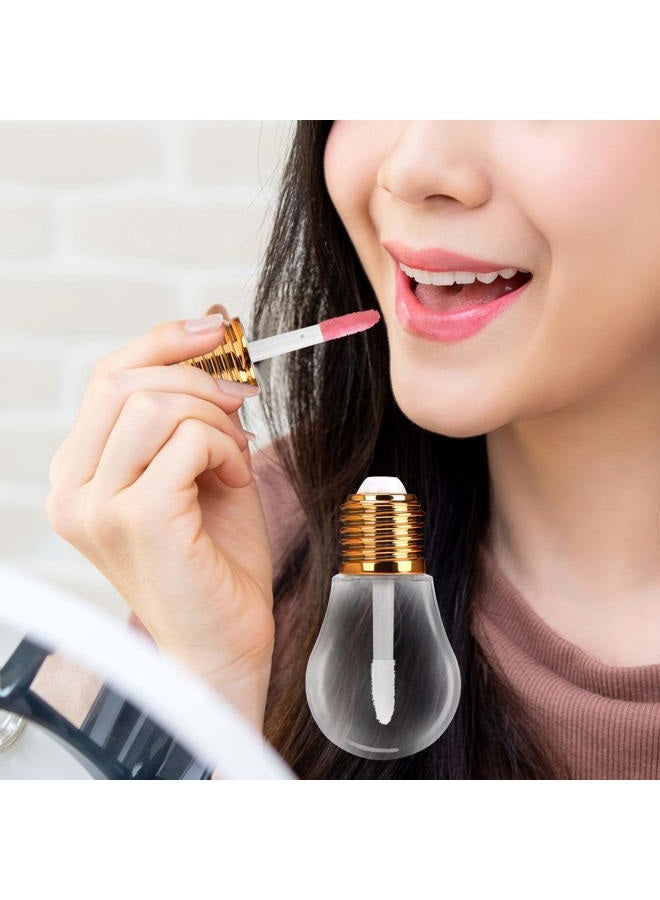 RONRONS 20 Pieces Funny Light Bulb Shaped Lips Balm Tube, Small Empty Refillable Lips Gloss Bottles, DIY Cosmetics Lipstick Containers with Silver Cap, Travel Makeup Sample Holder,6ML - Image 3