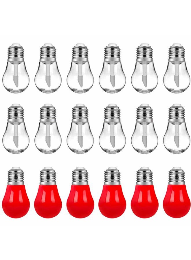RONRONS 20 Pieces Funny Light Bulb Shaped Lips Balm Tube, Small Empty Refillable Lips Gloss Bottles, DIY Cosmetics Lipstick Containers with Silver Cap, Travel Makeup Sample Holder,6ML - Image 1