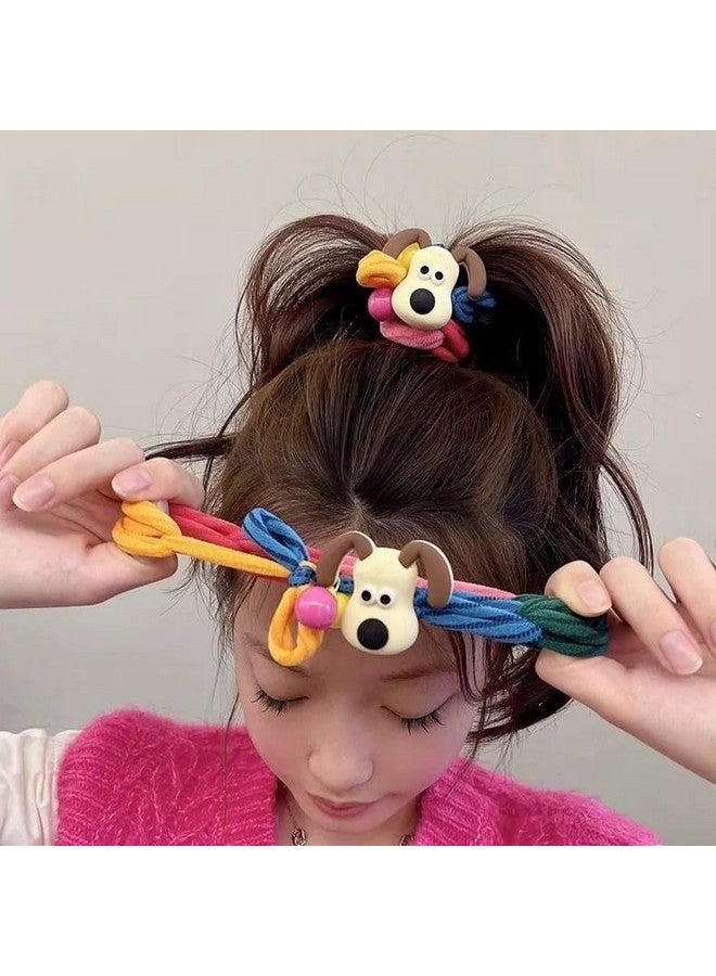 QUILBOOL Colorful Cartoon Elastic Hair Ties - Soft, Non-Slip Ponytail Holders for Girls, Toddlers & Kids | Adorable Hair Accessories for School & Parties 3PCS MULTICOLOR - Image 5