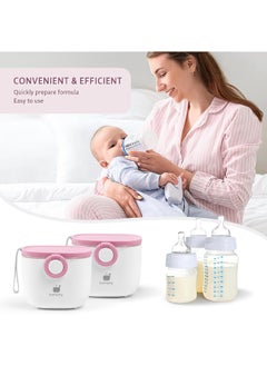Termichy Termichy Baby Formula Dispenser, Portable Milk Powder Dispenser Container with Carry Handle and Scoop for Travel Outdoor Activities with Baby Infant, 8.8OZ, 0.55LB, 250g (Baby Pink)  - Image 4