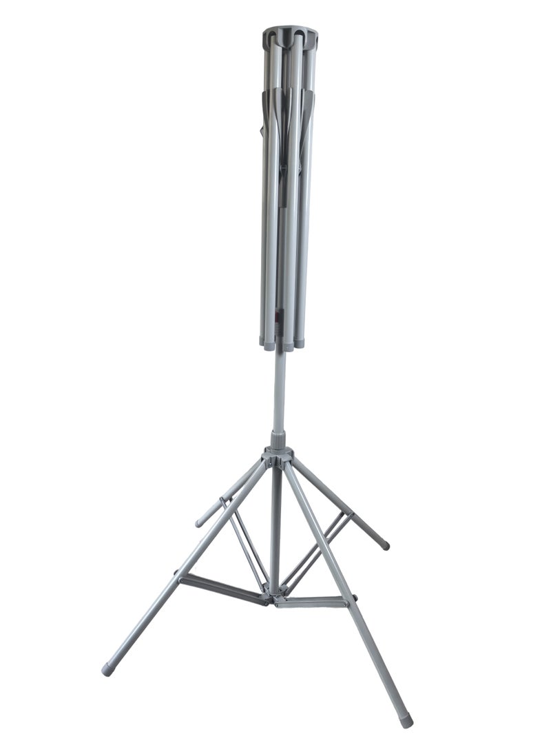 Foldable Floor Drying Rack – Adjustable Height Stainless Steel Clothes Hanger with Rotating Arms, Space-Saving Indoor & Outdoor Dryer - Image 4