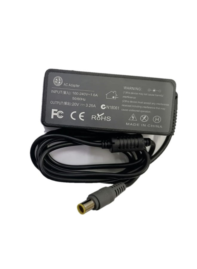 S.H Replacement Laptop Charger – Compatible with Lenovo 20V 3.25A 7.9×5.5mm 65W Laptop Charger