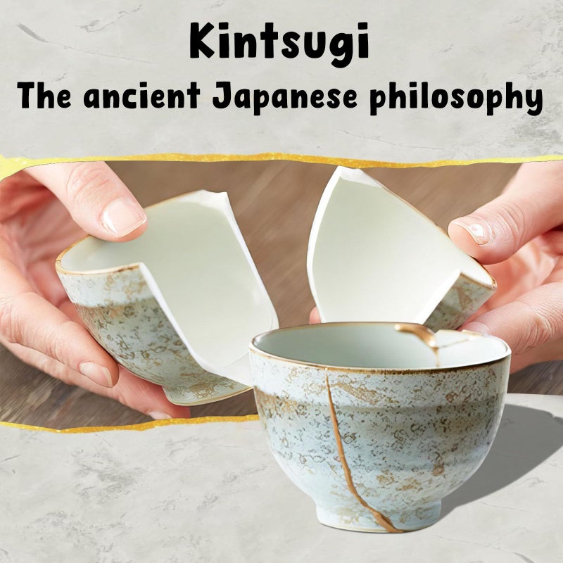 MUFUN Kintsugi Repair Kit, Repair Your Meaningful Pottery with KINTSUGI Gold Glue, Japanese KINTSUGI Ceramic Repair Starter Kit- an Practice Ceramic Cups Free for Kintsugi Beginner - Image 5