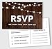 Inkdotpot 50 Blank RSVP Postcards String Light Print 4"X6" Response Cards,RSVP Reply Card for Wedding,Bridal - Image 2