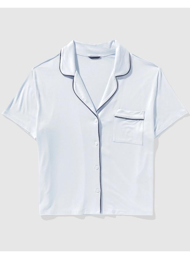 Aerie Aerie Real Soft® Short Sleeve Pajama Shirt - Image 3