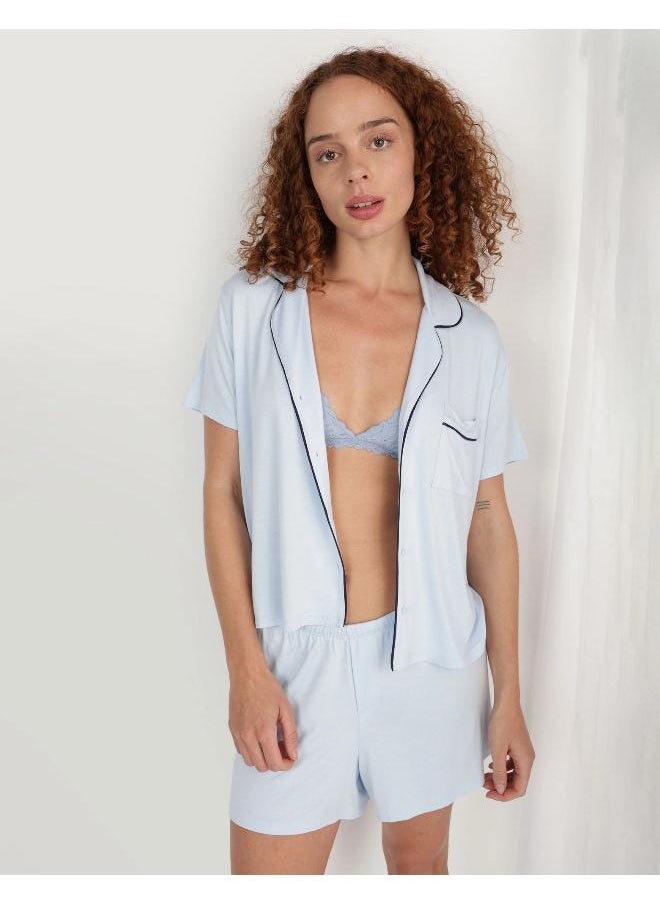 Aerie Aerie Real Soft® Short Sleeve Pajama Shirt  - Image 1