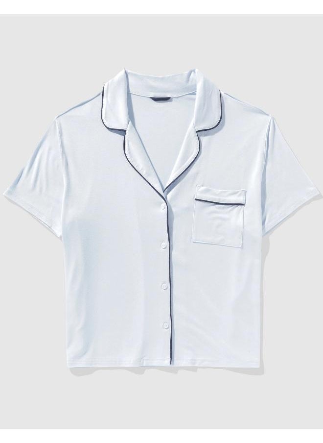 Aerie Aerie Real Soft® Short Sleeve Pajama Shirt  - Image 3