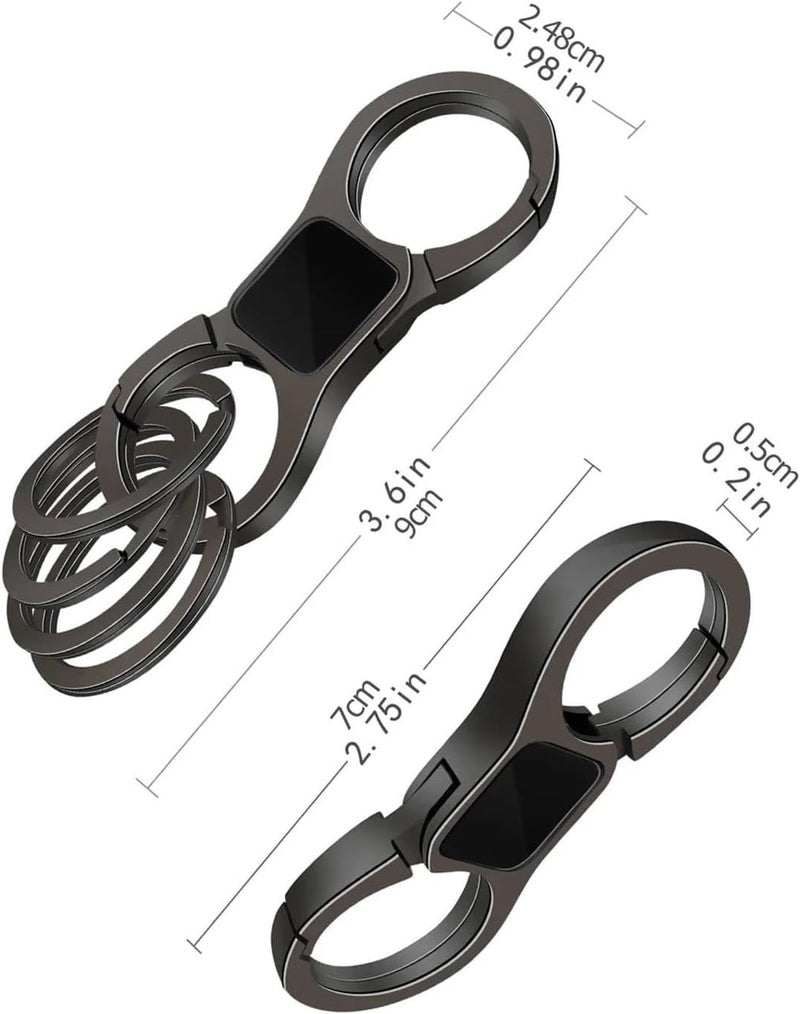 Quick Release Keychain 3pcs Key Chain Quick Release Spring with 4 Rings Heavy Duty Car Keychain Organizer for Men and Women - Image 4
