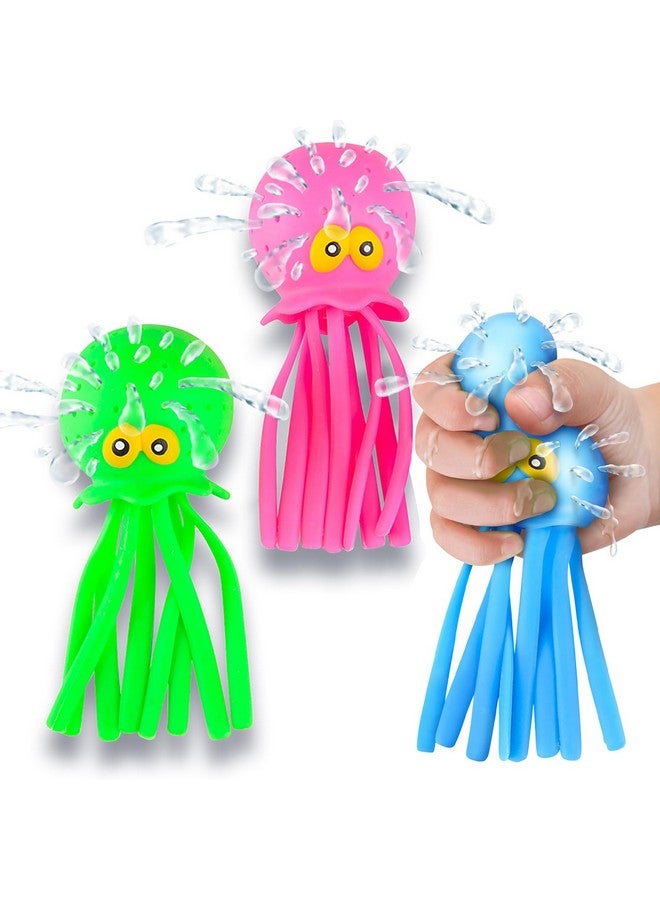 ArtCreativity Octopus Water Balls, Set of 3, Rubber Kids’ Bath Toys, Sensory Stress Relief Pool Toys for Kids, Cute Goodie Bag Fillers for Boys and Girls, Pink, Blue and Green - Image 1