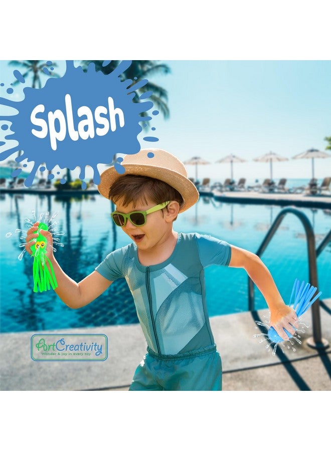 ArtCreativity Octopus Water Balls, Set of 3, Rubber Kids’ Bath Toys, Sensory Stress Relief Pool Toys for Kids, Cute Goodie Bag Fillers for Boys and Girls, Pink, Blue and Green - Image 2