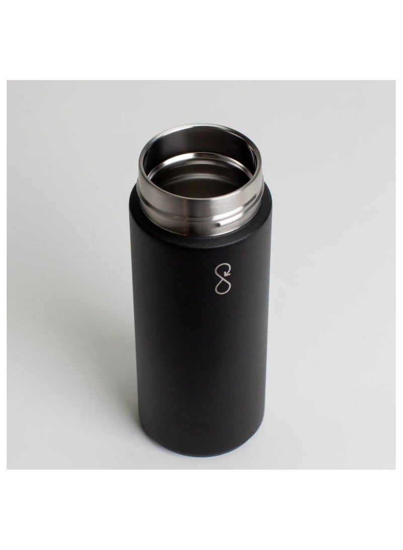 Ocean Bottle Eco-Friendly Stainless Steel Reusable Water Bottle Leakproof BPA Free Dishwasher Safe Double Wall Vacuum Insulated Thermos Flask - Black (500 Ml) - Image 3