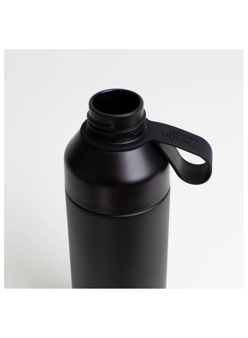 Ocean Bottle Eco-Friendly Stainless Steel Reusable Water Bottle Leakproof BPA Free Dishwasher Safe Double Wall Vacuum Insulated Thermos Flask - Black (500 Ml) - Image 4