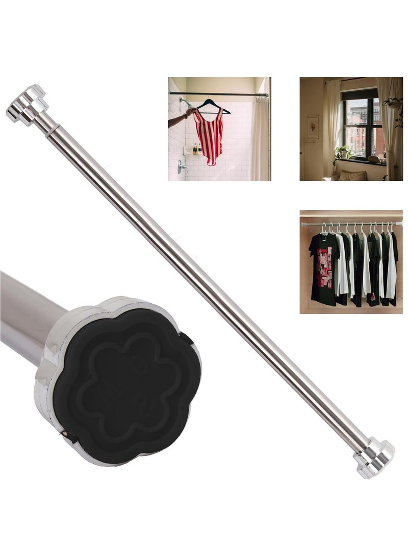 Rubik Curtain Rod, 150cm to 260cm Adjustable Length Telescopic Tension Bar Stainless Steel for Shower Stalls Bathtubs Closets Windows Changing Areas - Non-Slip No Drilling  - Image 1