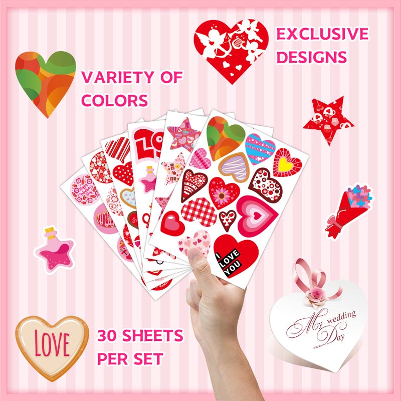 Joyful Start Valentines Stickers 440PCS Valentines Day Stickers for Kids Valentines Stickers for Kids for Laptop Luggage Supplies - Image 4