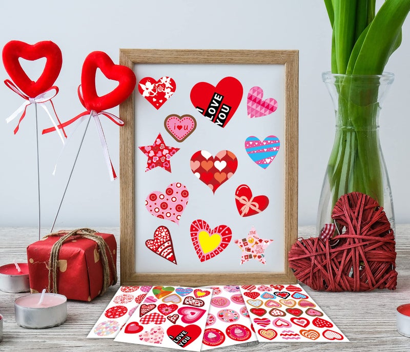 Joyful Start Valentines Stickers 440PCS Valentines Day Stickers for Kids Valentines Stickers for Kids for Laptop Luggage Supplies - Image 5