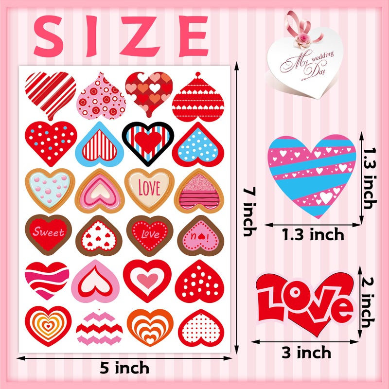 Joyful Start Valentines Stickers 440PCS Valentines Day Stickers for Kids Valentines Stickers for Kids for Laptop Luggage Supplies - Image 2