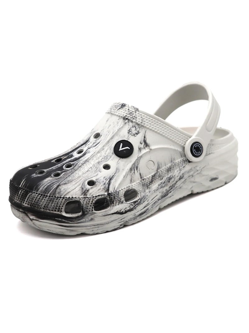 SVAAR Men's Marble Effect Classic Clogs || Sandals with Adjustable Back Strap for Men - Image 4