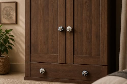 JGARTS 20 Knobs Grey & White Cream Hand Painted Ceramic Knobs Cabinet Drawer Pull Pulls - Image 5