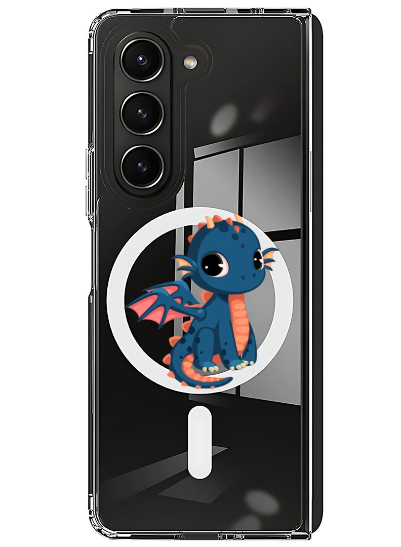 Theodor Magnetic Case for Samsung Galaxy Z Fold 6 Compatible with MagSafe Wireless Charging, Shockproof Phone Bumper Cover dragon - Image 1