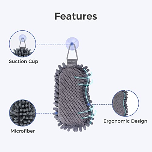 loukin Shag Dry Erase Eraser(4 Pack), Microfiber Whiteboard Eraser, Washable Glass Board Erasers, for Classroom, Home and Office Use (2 Bottles of 3.4 fl oz Whiteboard Cleaner Included) - Image 4