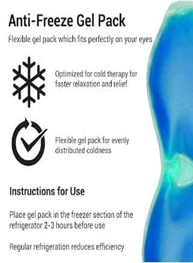 Yizika Cooling Gel Relaxing Eye Mask for Dark Circles Dry Eyes Cooling Eyes Pain Relief Redness Eye Patches Sleeping Cool Pad Suitable for All Family Members Sleeping - Image 4