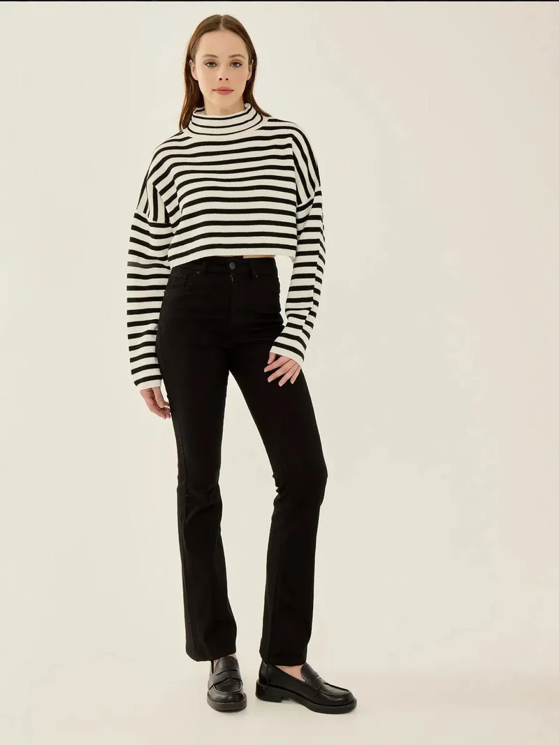 HICCUP Turtleneck Crop Sweater